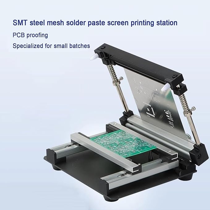 Commercial Book Printing Machines - SMTステンシルプリンター 10*10cm 手動はんだペースト印刷機 スチールステンシルワークベンチ PCB組立用
