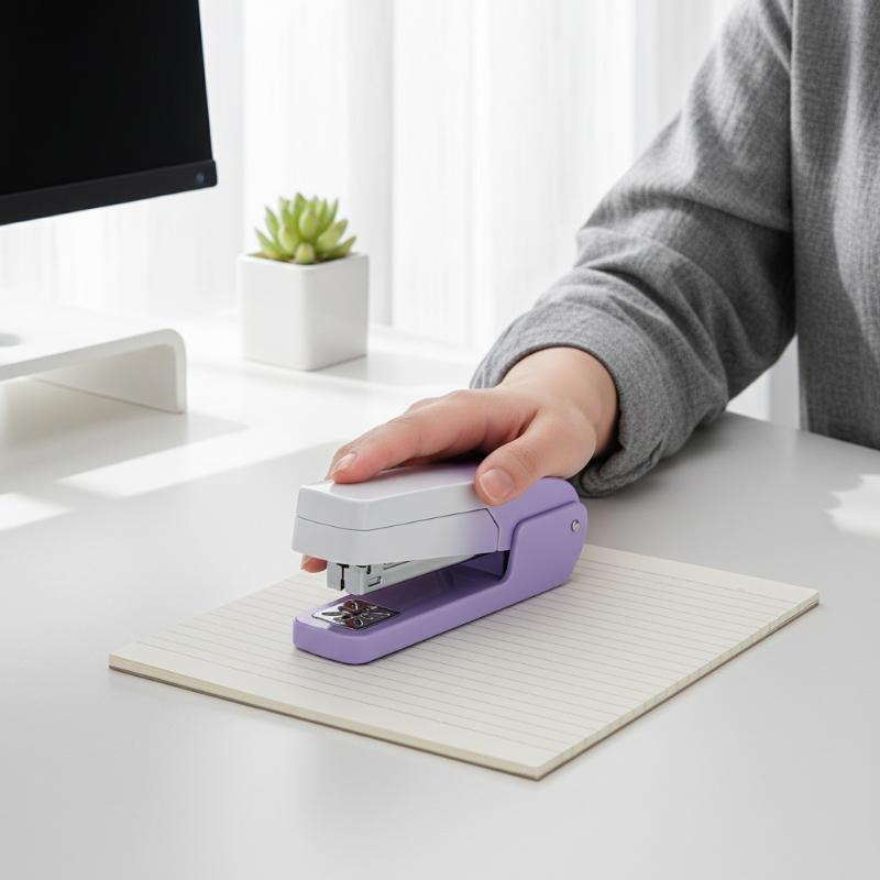 Stapler Heavy Duty - 360度回転式ヘビーデューティーステープラー、滑り止めベース、長尺用紙も簡単にステープル可能、家庭、オフィス、学校での使用に最適