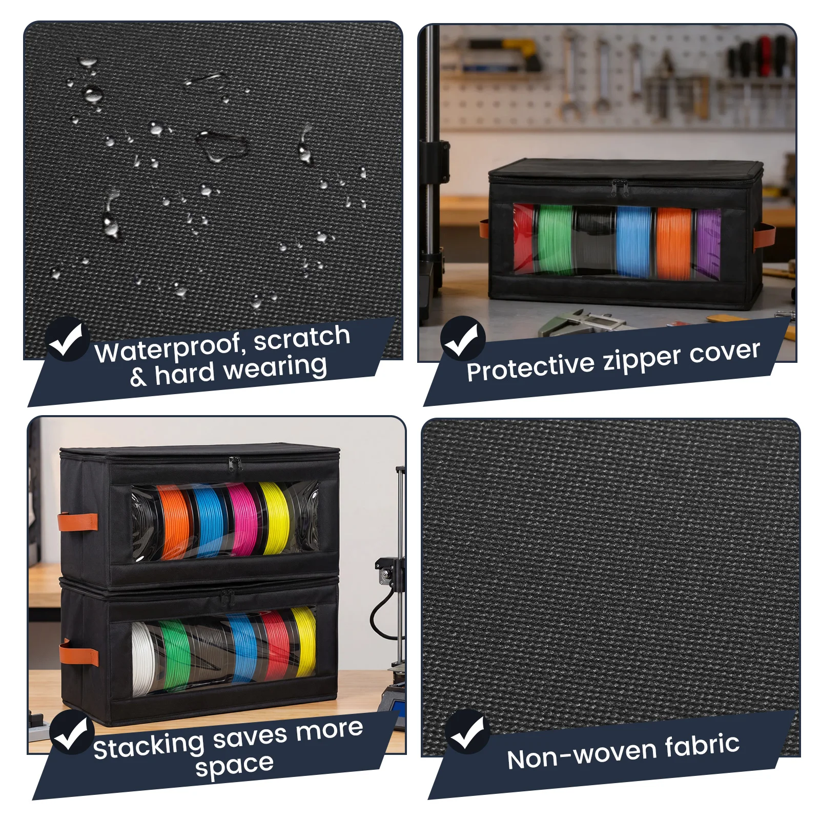 4個入りフィラメント収納ボックス 大容量 3Dプリンターフィ - Commercial Fabric Printing Machine のレビューと価格
