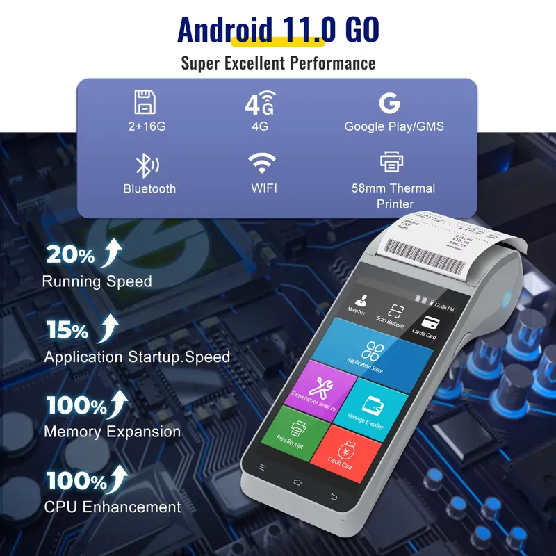 Z91 5.5インチタッチスクリーンAndroidハンディP - Receipt Printer のレビューと価格