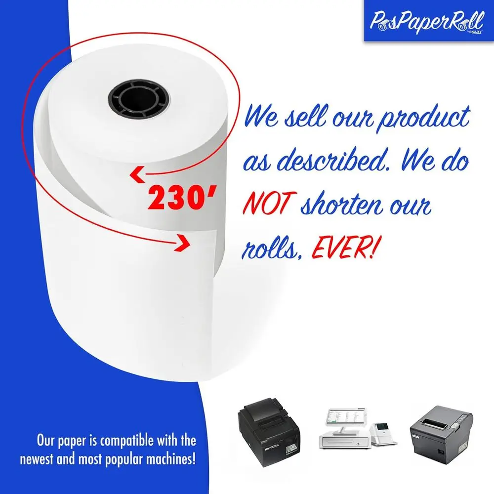 3 1/8 x 230mm 感熱紙ロール - 50 GSM、 - Thermal Printer のレビューと価格