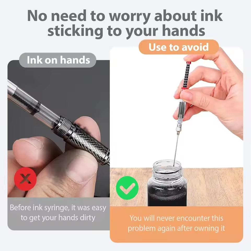 1-10個入り 万年筆用インク注入器 シリンジ 吸引器 ツー - Ink Cartridge のレビューと価格